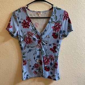 Candies - Light Blue Pattern Shirt